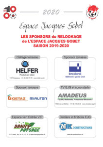 Les sponsors du relookage de l'EJG 2020